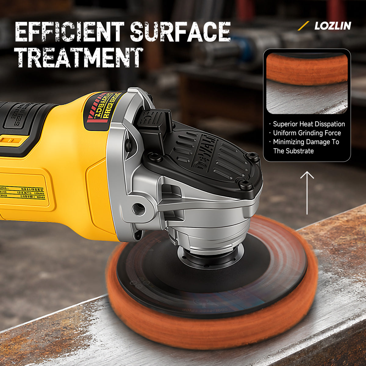 LOZLIN 3-Pack 4.5" Angle Grinder Stripping Discs, Remove Rust, Paint, Oxidation & Coatings on Metal