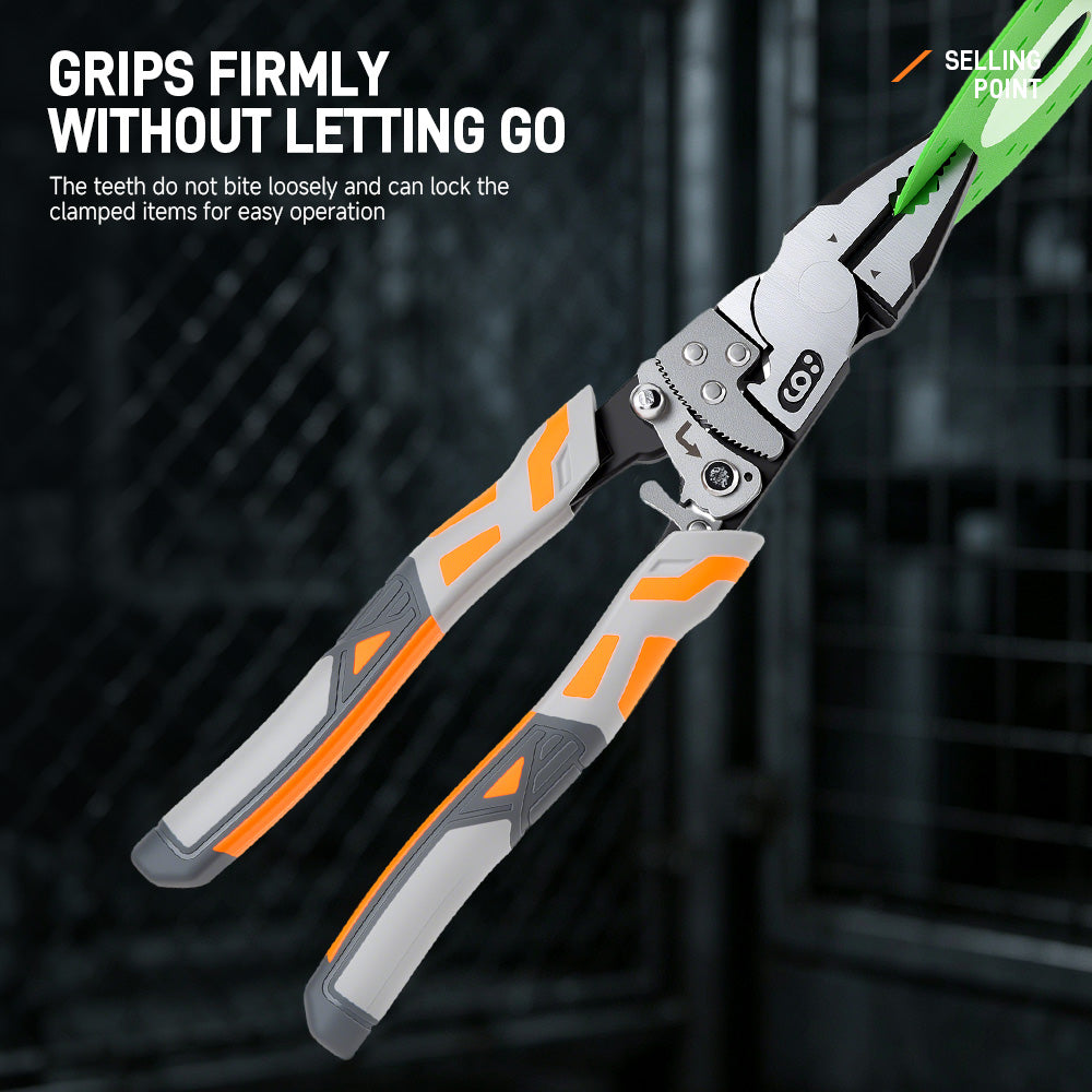 Heavy-Duty Ratchet Locking Pliers, Adjustable Multipurpose Hand Tool for Clamping, Gripping, Fastening & Maintenance