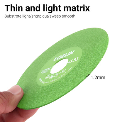 LOZLIN 4.5” /115mm 22.23 diameter of hole Rock plate flat grinding disc tile ceramic marble trimming 45 chamfering sanding saw blade extra wide fine sanding saw blade