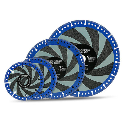 4.5"-5"-7"-9" (115-230mm) Diamond Cutting Blades - Multi-Material Angle Grinder Discs for Metal Stone Marble & Steel/Iron - Dry Cutting Saw Blades