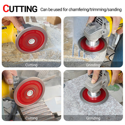 4.3" (110mm) Diamond Saw Blade - Cutting & Grinding for Granite, Concrete & Stone - 5/8-11 M14 M10 Arbor Angle Grinder Blade for Chamfering/Trimming/Shaping