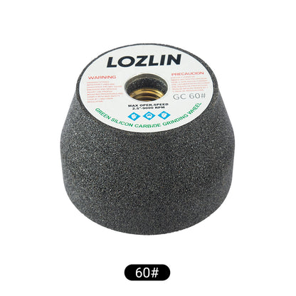 LOZLIN Thickened Silicon Carbide Cup Grinding Wheel | Heavy Duty Solid Grinding Disc for Stone, Concrete, Metal & Tiling | 5/8"-11 Thread for Angle Grinder (60/100/180 Grit)