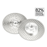4/4.5" (100/115MM ) Double-Sided Diamond Cutting Disc - 5/8-11 M14 M10 Thread for Angle Grinder - Electroplated for Tile Marble Granite Cutting & Grinding