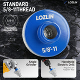 LOZLIN Multi-Size 3-Step Diamond Chamfering Bit (20/35/50mm Millimeters) with 5/8"-11/M14 Threaded Grip, Angle Grinder Accessory for Porcelain Tiles, Hole Enlarging, Edge Trim