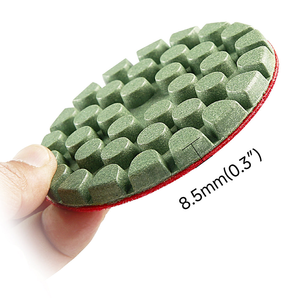 3/6 Stück 4-Zoll-Harzgebundene Diamant-Polierpads - Professionelle Terrazzoboden-Polierwerkzeuge - Hocheffizientes Schleifen & Polieren für Steinoberflächen