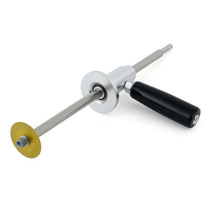 LOZLIN PVC Pipe Inside Cutter with Diamond Grit Wheel & 7-Inch Adjustable Depth for 1-1/2 to 8 Inches, 1/4in Hex Shank for Impact Drivers