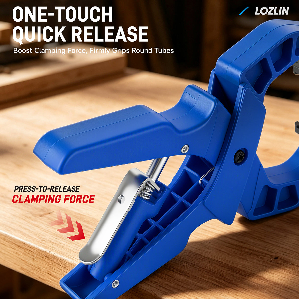 Spring Clamp One-Handed Operation Large Clip 7" Holding Length 2"Large Spring Molding Edge Band Clamp 1/2PCS