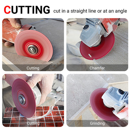 LOZLIN 4.5"/115mm Diamond Saw Blades 22.23 - for Cutting, Grinding & 45° Chamfering Tile/Marble - Extra-Wide Fine Sanding Discs for Stone Grinding