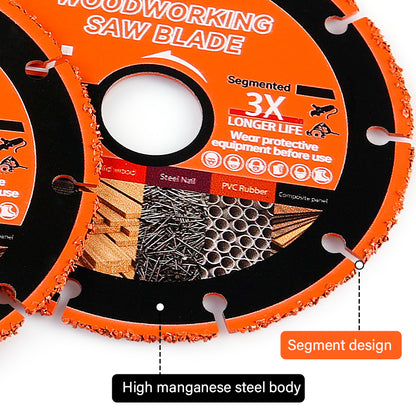 2PCS/5PCS 4.5" Carbide Saw Blades - Cut Wood w/Nails & Metal, Anti-Kickback Design - Angle Grinder Blades for Safe & Fast Cutting (115mm)