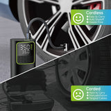 Portable Rapid-Inflation Tire Inflator Rechargeable air pump with digital display, suitable for quickly inflating car, motorcycle, and bicycle tires