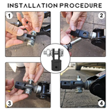 1/2" Impact Drill Scissor Jack Adapter, Heavy Duty CR-V Steel, 13/16" Lug Wrench Drive, Labor-Saving Tire Change Accessory for Auto Repair