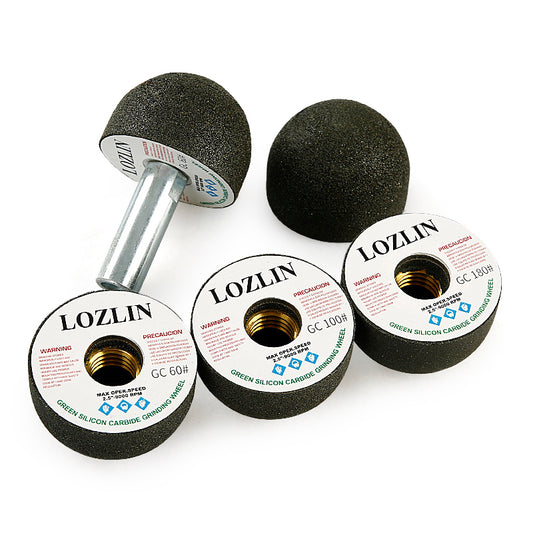 4PCS/Set Mushroom Head Diamond Grinding Set - CurvedInternal Polishing Tools for Marble, Cobblestone & StonePlanters-Concave Grinder Kit for Stone Hollowing &Detailing