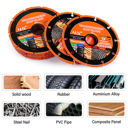 2PCS/5PCS 4.5" Carbide Saw Blades - Cut Wood w/Nails & Metal, Anti-Kickback Design - Angle Grinder Blades for Safe & Fast Cutting (115mm)