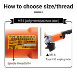 3-4-5 Zoll (100–125 mm) Gummi-Schleifscheibe – 5/8-11 M10 M14 M16 Gewinde Winkelschleifer-Pad für Trocken-/Nassschleifen und Polieren – Klettverschluss-Rückseite für Schleifpapier und Schleifmittel