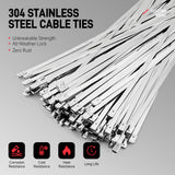 Stainless Steel Cable Tie Pliers, Self-Locking Cable Bundling Gun, Metal Shears for Packaging & Cable Bundling