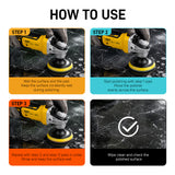 4 Stück 100 mm (4 Zoll) Diamant-Polierpads – Nassanwendung für Marmor, Quarz und Granit – 3-Stufen-Schleif-/Polierset für Winkelschleifer