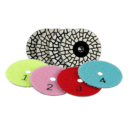 4 Step Dry Diamond Polishing Pads for Marble, Granite, Quartz and Concrete Surfaces
