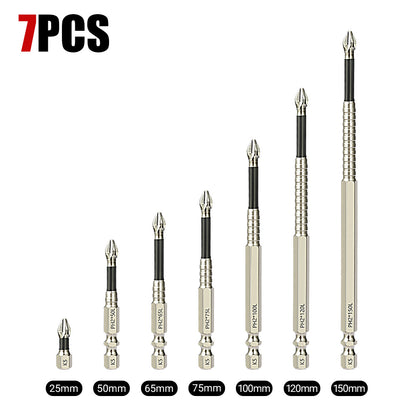 K5 Impact-Resistant and Non-Slip Bit,Impact Driver Bit Set,Titanium Alloy Impact Non-Slip Cross Head,High Magnetic Screwdriver Drill Bit