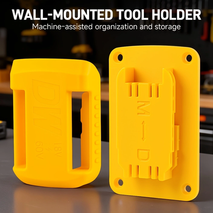 10Pcs Wall Mount Tool Holder Bracket, Red for Milwaukee M18, Yellow for Dewalt 20V Max, Heavy Duty ABS Drill Hanger with Mounting Screws, Easy Installation