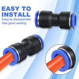 80Pcs Pneumatic Push to Connect Air Hose Fittings Set, 4-12mm Quick Release Straight Air Line Connectors for DIY Air System