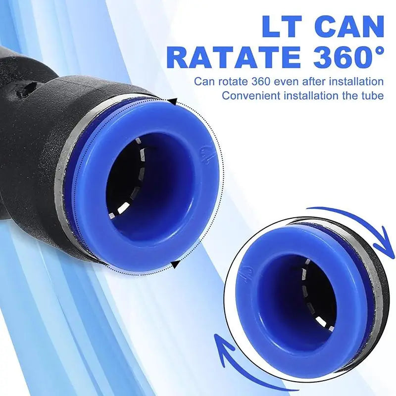 80Pcs Pneumatic Push to Connect Air Hose Fittings Set, 4-12mm Quick Release Straight Air Line Connectors for DIY Air System