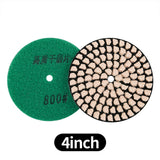 8PCS/Set 4 Zoll Trocken-Diamantpads - 50#-3000# Körnung Marmor/Quarzstein Winkelschleifer Polierscheibe