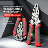 16-in-1 Electrician Multi Tool Pliers, Insulated Anti-Slip Grip, Wire Stripper, Crimper & Voltage Tester for Electrical Maintenance