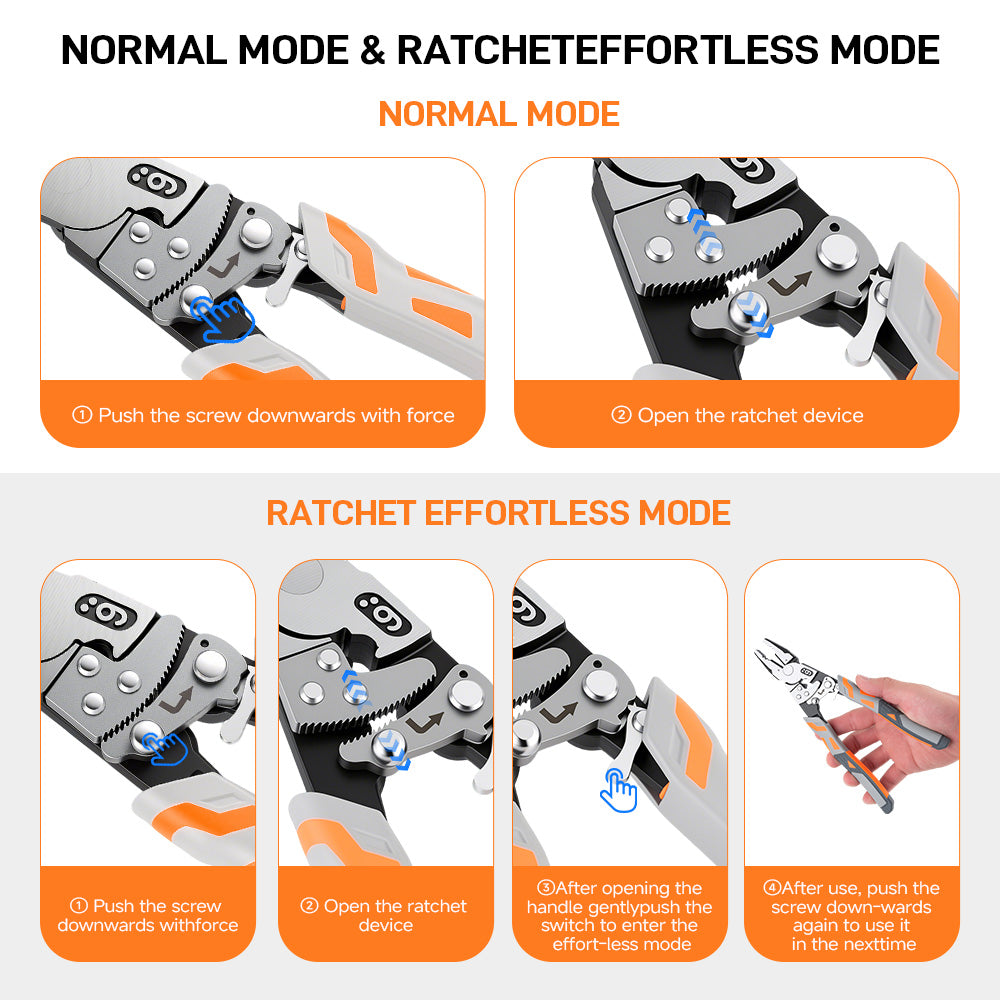 Heavy-Duty Ratchet Locking Pliers, Adjustable Multipurpose Hand Tool for Clamping, Gripping, Fastening & Maintenance