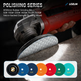 LOZLIN 17-teiliges Diamantwerkzeug-Set für Fliesenleger, professionelle Bohrer, Sägeblätter, Polierpads, Anfasbohrer und Fräser zum Schneiden und Schleifen von Porzellan, Glas, Marmor, Quarz und Stein