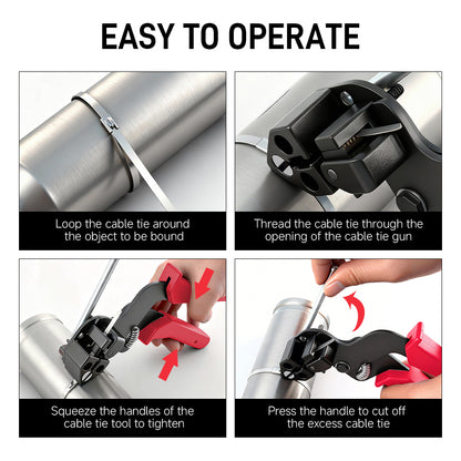 Stainless Steel Cable Tie Pliers, Self-Locking Tensioners, Cable Bundling Guns, Metal Shears, and Packaging Tools