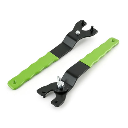 Angle Grinder Wrench—Adjustable, Multifunctional, Universal Disassembly Tool; 0.39–1.81-inch Universal Flange Lock Nut Wrench