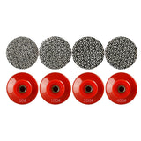 4 Stück 2 Zoll (50 mm) galvanisierte Diamant-Schleifscheiben – 5/8 Zoll-11 M14 M10 Gewinde für Marmor, Quarz und Keramik – Zubehör für kleine Trimm- und Schleifwinkelschleifer