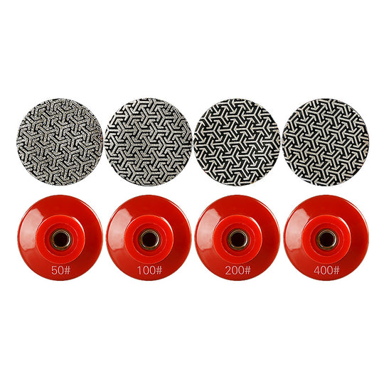 4PCS 2" (50mm) Electroplated Diamond Grinding Discs - 5/8"-11 M14 M10 Thread for Marble, Quartz & Ceramics - Small Trimming & Grinding Angle Grinder Accessories