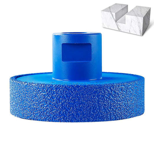 Diamond Flat Grinding Wheel - Stone Grooving Tool for Marble, Quartz & Countertops - 5/8-11 Angle Grinder Mounted Vanity & Basin Fabrication Kit