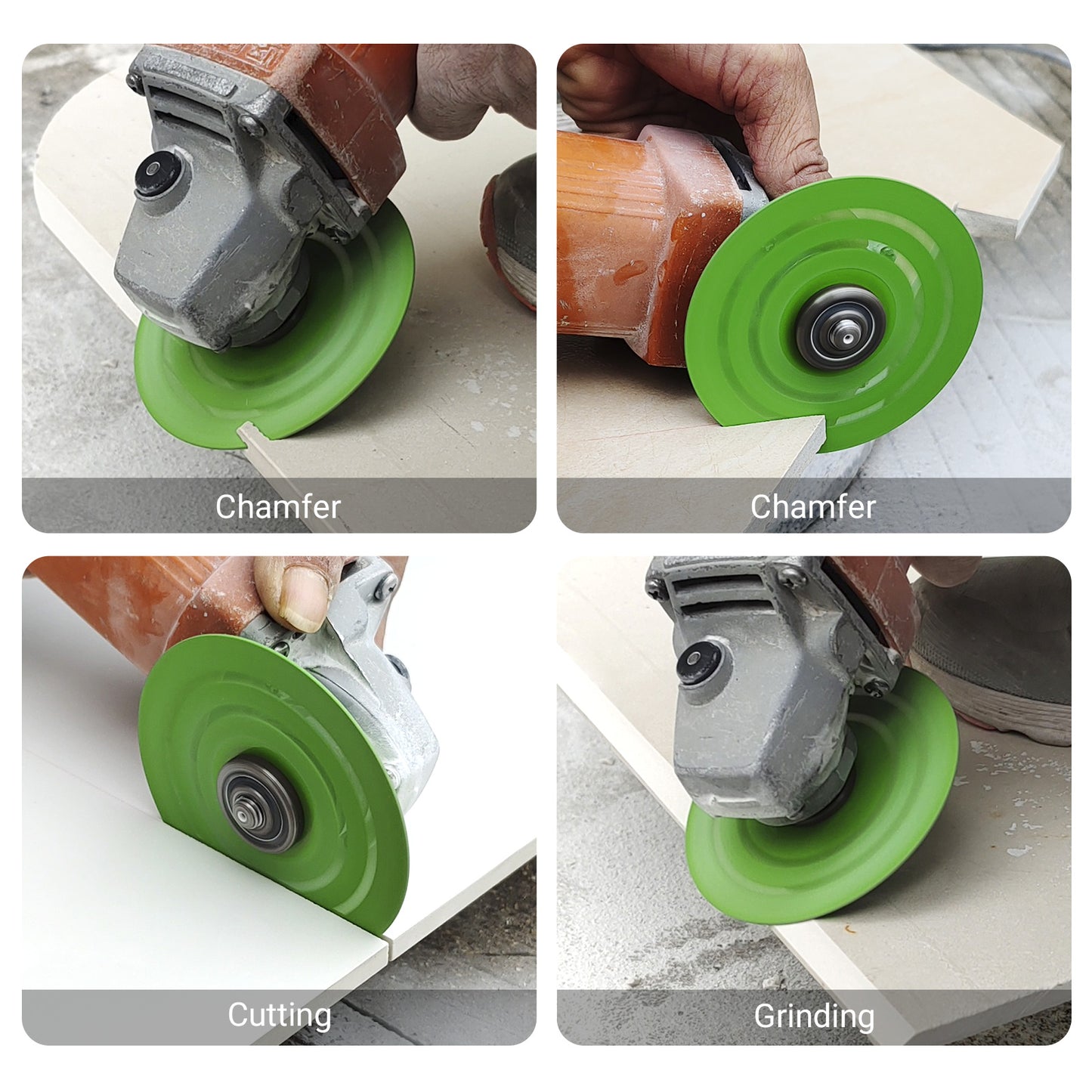 LOZLIN 115mm Diamond saw blades for cutting and grinding tile and marble, 45 degree chamfered diamond saw blades
