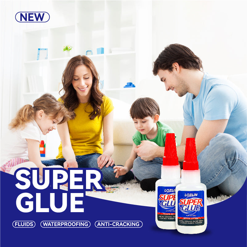 3 x superstarker Kleber – funktioniert auf Kunststoff, Metall, Glas, Holz, Keramik und mehr – flexibler, langlebiger Reparaturkleber für Schuhe/Möbel/Heimwerken