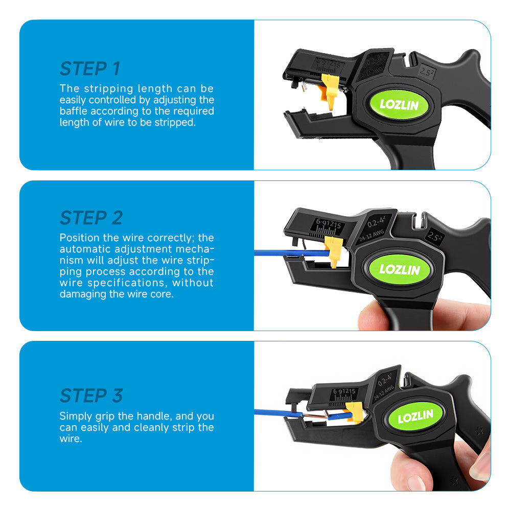 Multifunctional Electrician's Wire Stripper: A Must-Have Tool for Automatically Cutting and Stripping Household and Industrial Wires and Cables