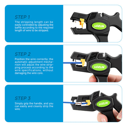 Multifunctional Electrician's Wire Stripper: A Must-Have Tool for Automatically Cutting and Stripping Household and Industrial Wires and Cables