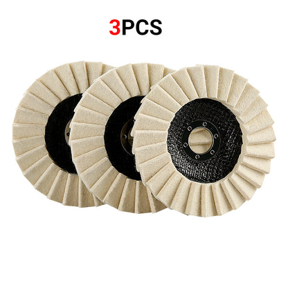 3/5pcs 5“ Wool blinds, suitable for tiles, glass, metal, scratch repair, car paint polishing, etc,  can be thrown out of the mirror effect