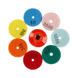 8 Stück 2 Zoll (5 cm) Diamant-Trockenschleifpads – kleine Polierscheiben für Marmor, Granit und Stein – Werkzeuge zur Oberflächenrestaurierung und Detailrenovierung