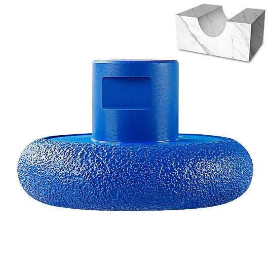 Diamond Roman Edge Grinding Wheel - Cylindrical Grooving Tool for Quartz & Marble - 5/8-11 Angle Grinder Mounted Stone & Edge Profiling Disc
