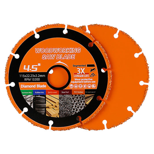 2PCS/5PCS 4.5" Carbide Saw Blades - Cut Wood w/Nails & Metal, Anti-Kickback Design - Angle Grinder Blades for Safe & Fast Cutting (115mm)