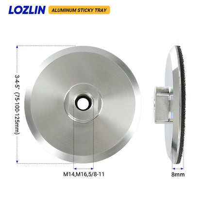3/4/5Inch Aluminum Sticky Disc Polishing Backing Pad - 5/8-11 M10 M14 M16 Thread Angle Grinder Accessory, Nylon-Reinforced Durable Design for Surface Finishing, Sanding & Buffing - Universal Tool Adapter