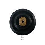 3-4-5 Zoll (100–125 mm) Gummi-Schleifscheibe – 5/8-11 M10 M14 M16 Gewinde Winkelschleifer-Pad für Trocken-/Nassschleifen und Polieren – Klettverschluss-Rückseite für Schleifpapier und Schleifmittel