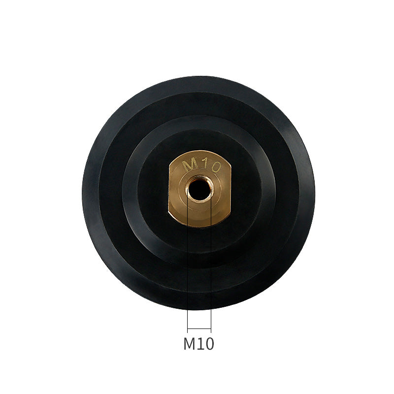 3-4-5 Zoll (100–125 mm) Gummi-Schleifscheibe – 5/8-11 M10 M14 M16 Gewinde Winkelschleifer-Pad für Trocken-/Nassschleifen und Polieren – Klettverschluss-Rückseite für Schleifpapier und Schleifmittel