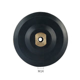 3-4-5 Zoll (100–125 mm) Gummi-Schleifscheibe – 5/8-11 M10 M14 M16 Gewinde Winkelschleifer-Pad für Trocken-/Nassschleifen und Polieren – Klettverschluss-Rückseite für Schleifpapier und Schleifmittel