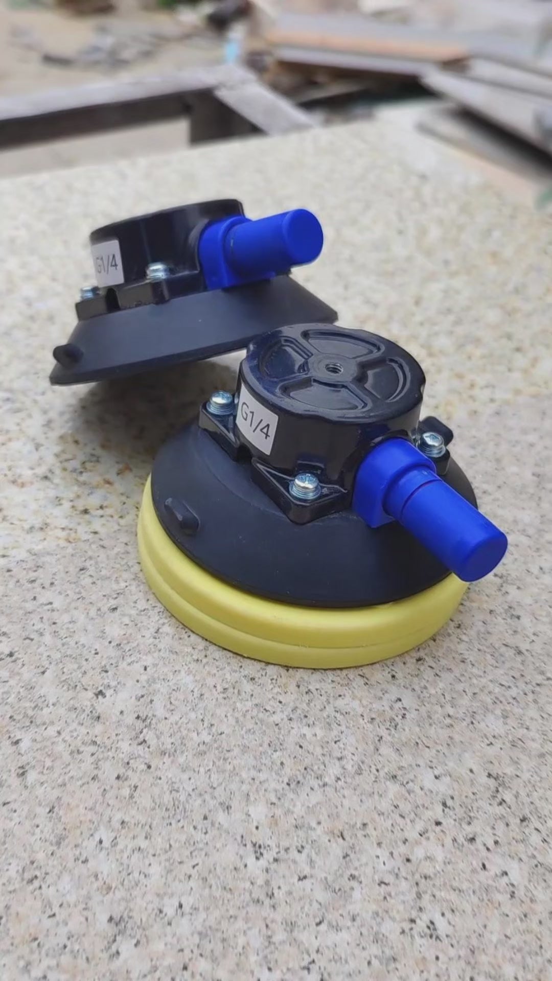4,5" - 6" Vakuum-Saugnapf mit Handpumpe - Kofferraum-Montagewerkzeug für Autoreparatur und Heimwerken - Hebevorrichtung für mehrere Oberflächen für Glas/Fliesen/Stein