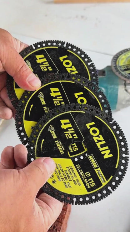 LOZLIN 4.5-inch (115 mm) Industrial Grade Diamond Cutting Blade, suitable for cutting color coated steel roofing sheets, PVC pipes, and stone a multi-purpose cutting blade