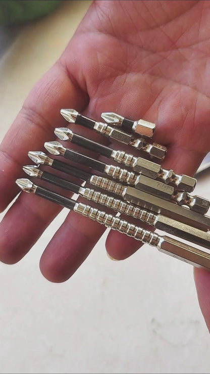 K5 Impact-Resistant and Non-Slip Bit,Impact Driver Bit Set,Titanium Alloy Impact Non-Slip Cross Head,High Magnetic Screwdriver Drill Bit