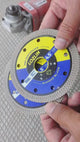 LOZLIN 4,5 Zoll (115 mm) Mesh-Turbo-Diamant-Trennscheibe – Trocken-/Nassschleif- und Trennrad für Fliesen, Keramik, Marmor – Winkelschleifer und Rotationswerkzeug für Mauerwerk/Heimwerken